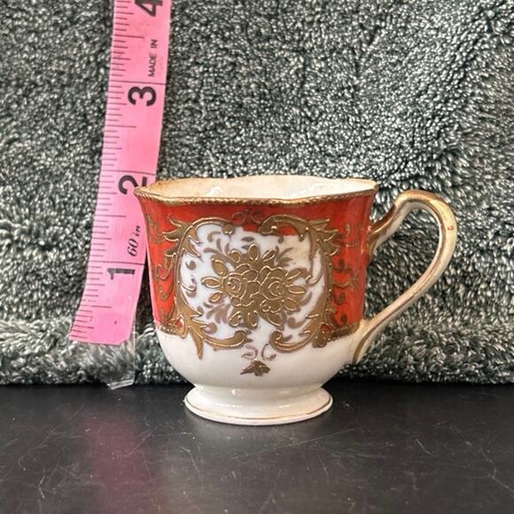 c1940s Demitasse Teacup Porcelain Hand Painted Occupied Japan - Picture 1 of 10